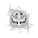 dead smiley  tattoo design idea