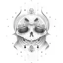 dead smiley  tattoo design idea