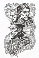 Niccolo Machiavelli themed loved or feared tattoo design idea