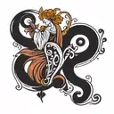 Virgo symbol tattoo design idea