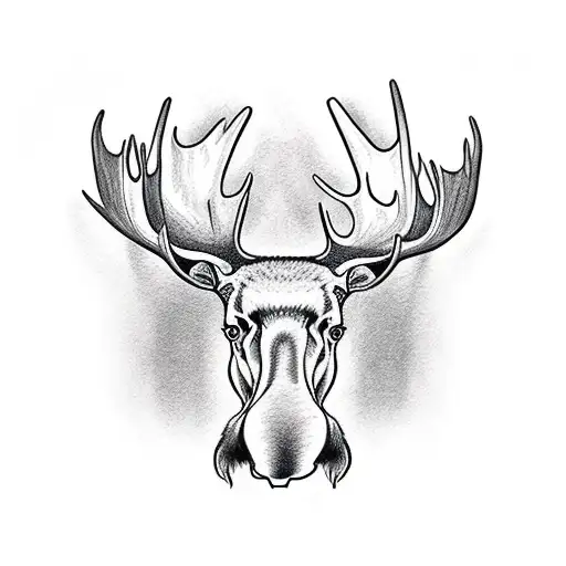 moose tattoo design idea