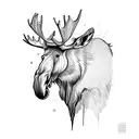 moose tattoo design idea