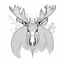 moose tattoo design idea