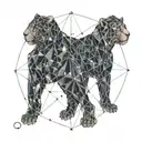 Gemini constellation intertwined with Leo constellation tattoo design idea