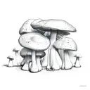 mushrooms that is mining crystals  tattoo design idea