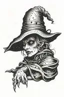 Ugly Witch tattoo design idea