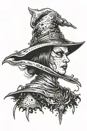 Ugly Witch tattoo design idea