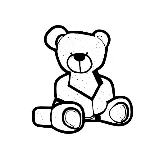 teddy bear tattoo design idea