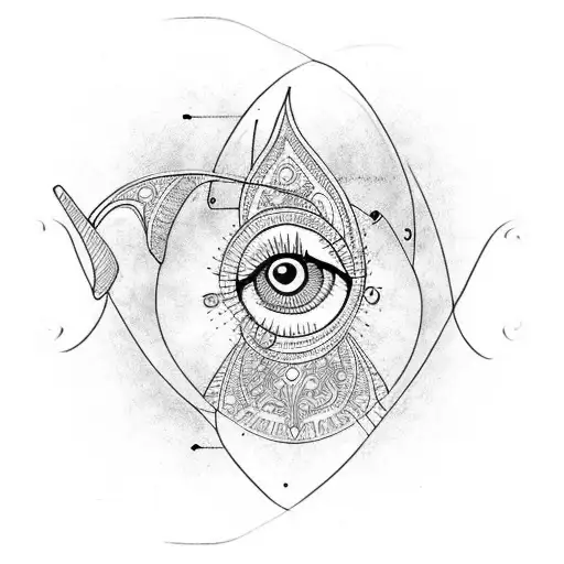 Crying eye linked to butterfly tattoo design idea
