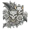 kids names koren bar and omer tattoo design idea