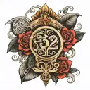 Roman number 5 22 2006 tattoo design idea