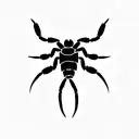 a scorpion tearing a heart to shreds with its pincers and stinger tattoo design idea