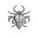 an scorpion ripping a heart  tattoo design idea