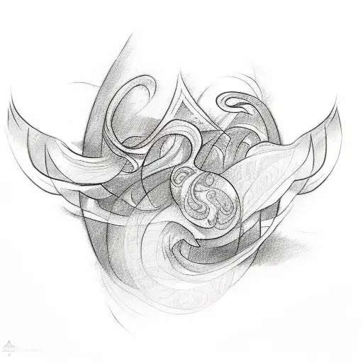 A sketch-style tattoo capturing the essence of jiu-jitsu with flowing lines and movement tattoo design idea