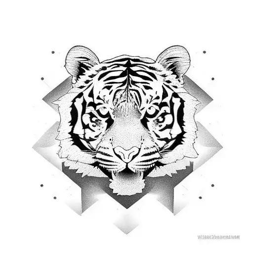 baby tiger  tattoo design idea