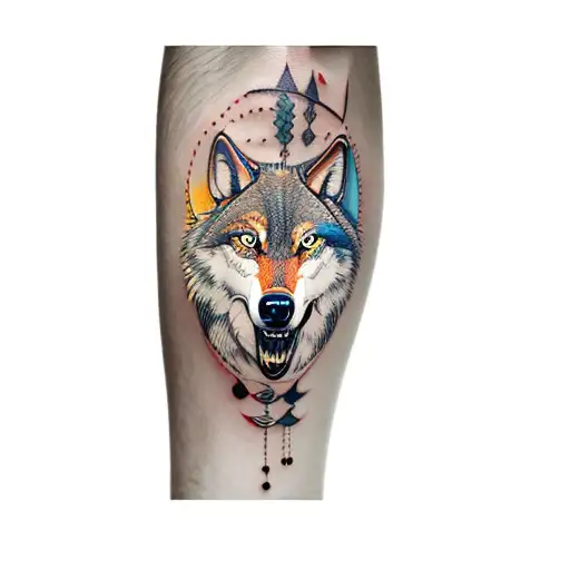 Second Life Marketplace - ! WOLF TATTOO ! Male Style 4 Black BOM