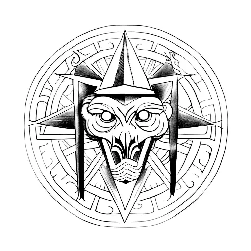 Hermetic and freemason  tattoo design idea