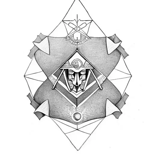 Hermetic and freemason  tattoo design idea