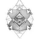 Hermetic and freemason  tattoo design idea