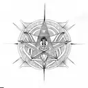 Hermetic and freemason  tattoo design idea