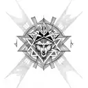 Hermetic and freemason  tattoo design idea