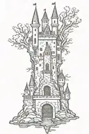 dark Castle medieval style tattoo tattoo design idea