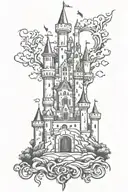 dark Castle medieval style tattoo tattoo design idea