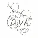 the name 'diva' with a cool twist tattoo design idea