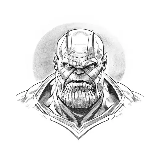 thanos tattoo design idea
