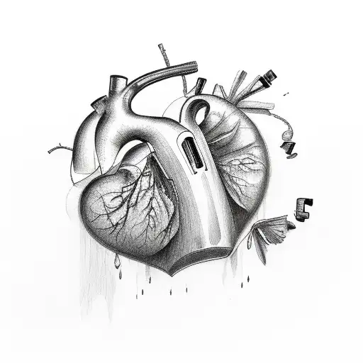 Crying Heart tattoo design idea