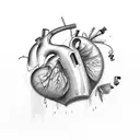 Crying Heart tattoo design idea
