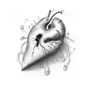Crying Heart tattoo design idea