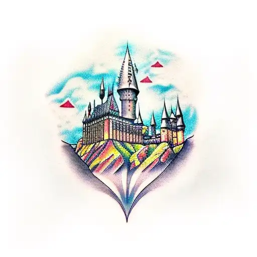 Hogwarts Castle tattoo design idea