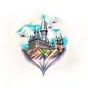 Hogwarts Castle tattoo design idea