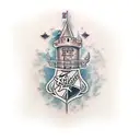 Hogwarts Castle tattoo design idea