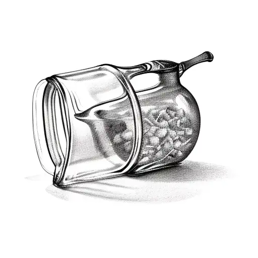 glass milk bottle tattoo design idea