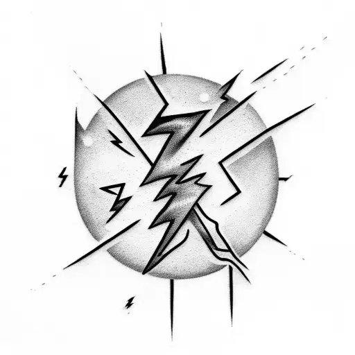 lightning bolt tattoo design idea