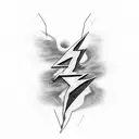 lightning bolt tattoo design idea