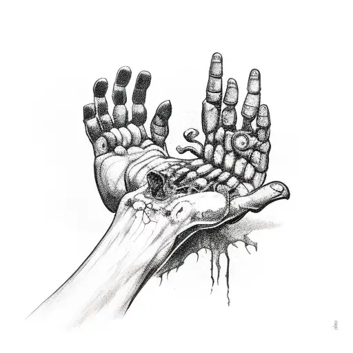 zombie hand drawing