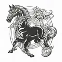 horseshoe horse shoe tattoo design idea