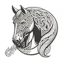 horseshoe horse shoe tattoo design idea