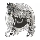 horseshoe horse shoe tattoo design idea