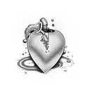 text saying: "I ❤️ Jennifer Tilly" in the shape of a heart tattoo design idea