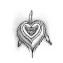 text saying: "I ❤️ Jennifer Tilly" in the shape of a heart tattoo design idea