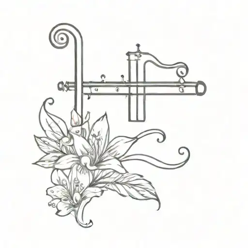 LAV NAME TATTOO LORD   KRISHNA'S FLUTE tattoo design idea
