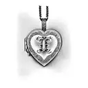 A heart-shaped locket with the initials of Vincent, Timmira, and Cadence inside tattoo design idea