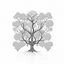 A whimsical tree of life design with each branch representing the growth and love of each child tattoo design idea