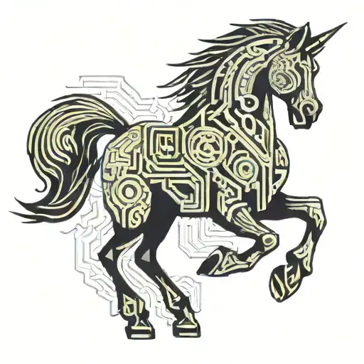 Trojan Horse bucking tattoo design idea