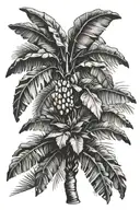 banana tree tattoo design idea