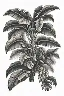banana tree tattoo design idea